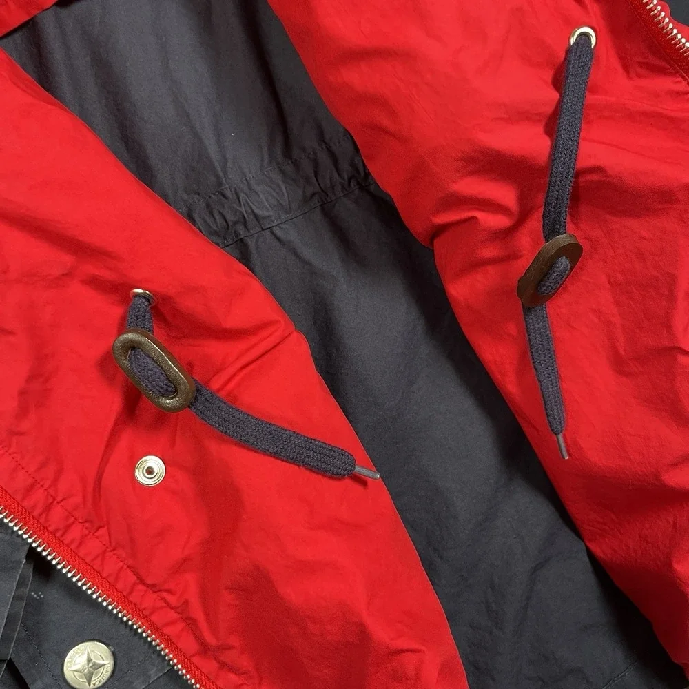Vintage Nautica Competition Sailing Jacket Men M‎ Hooded Branded Snaps/Zipper